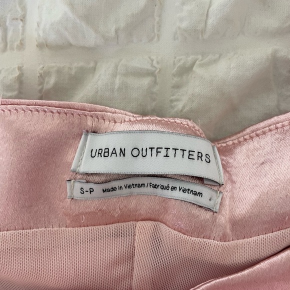 Urban Outfitters Pink Ruched Satin Dress - Picture 4 of 8